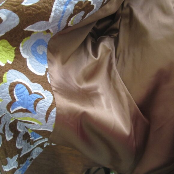 St. John Size 10 2024 Cotton Silk Blend Jacket Brown Gray Blue Womens - Picture 12 of 15